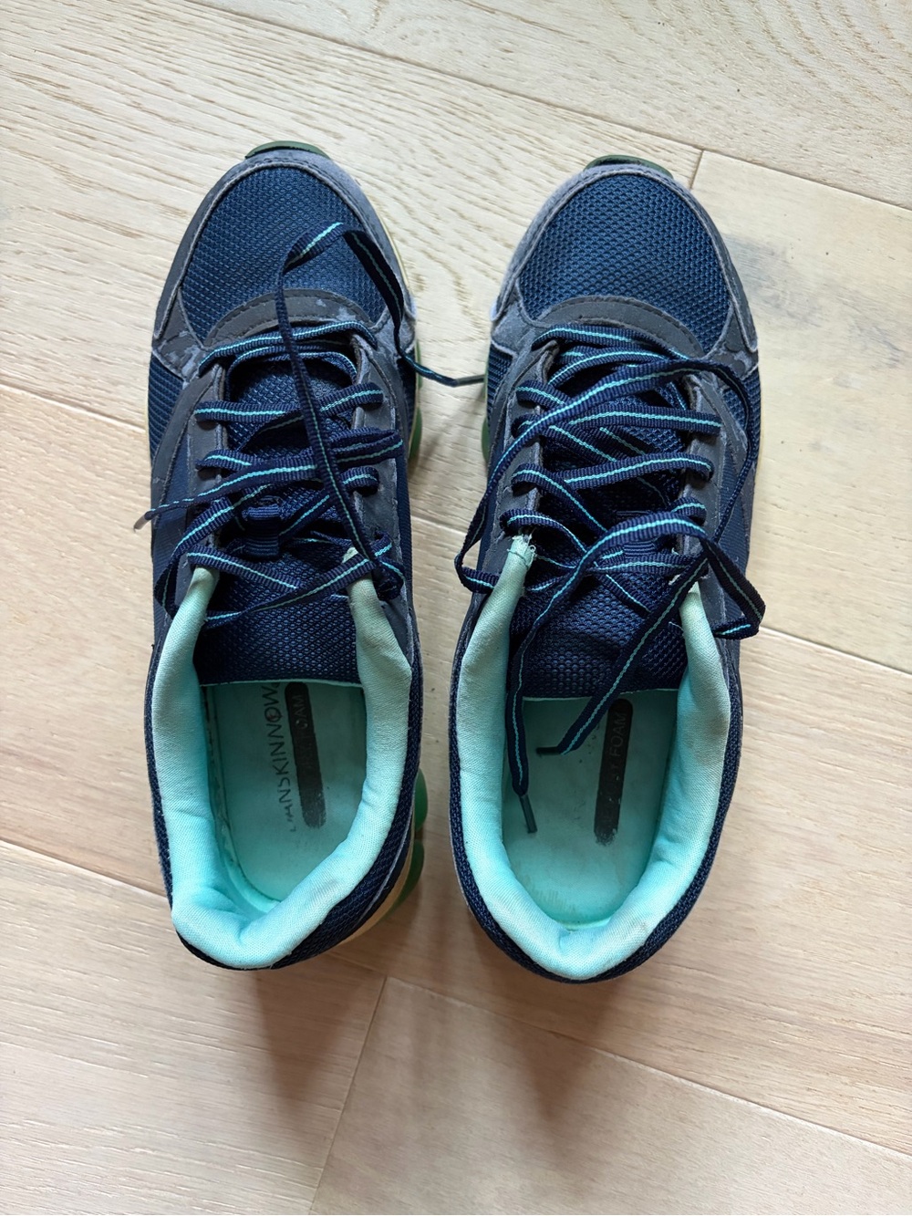 Danskin Women’s Navy Athletic Sneakers with Mint Interior